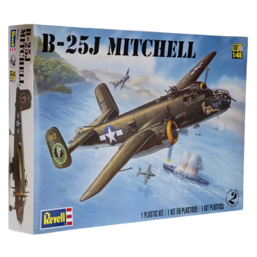 KIT PARA MONTAR REVELL AVIÃO B-25J MITCHELL 1/48 147 PEÇAS REV 15512